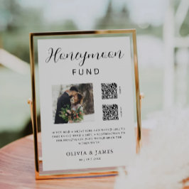 Honeymoon Fund QR Code and Foto Wedding Einladung