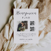 Honeymoon Fund QR Code and Foto Wedding Einladung