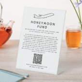 Honeymoon Fund QR Code Digital Wedding Registry Sockelschild (In Situ)