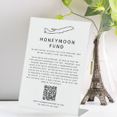 Honeymoon Fund QR Code Digital Wedding Registry Sockelschild