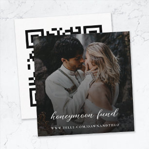 Honeymoon Fund QR Code Digitales Geschenk Hochzeit Begleitkarte