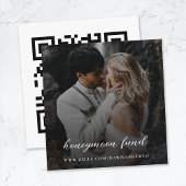 Honeymoon Fund QR Code Digitales Geschenk Hochzeit Begleitkarte