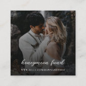 Honeymoon Fund QR Code Digitales Geschenk Hochzeit Begleitkarte (Vorderseite)