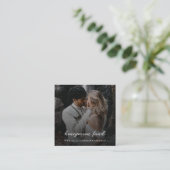 Honeymoon Fund | QR Code Elegantes Foto Hochzeit Begleitkarte (Stehend Vorderseite)