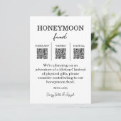 Honeymoon Fund QR Code Enclosure Card Begleitkarte (Stehend Vorderseite)