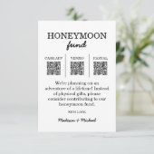Honeymoon Fund QR Code Enclosure Card Begleitkarte (Stehend Vorderseite)
