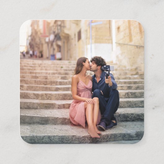 Honeymoon Fund | QR Code Foto Wedding Registry Begleitkarte (Rückseite)