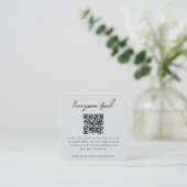 Honeymoon Fund | QR Code Foto Wedding Registry Begleitkarte (Stehend Vorderseite)