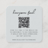 Honeymoon Fund | QR Code Foto Wedding Registry Begleitkarte (Vorderseite)