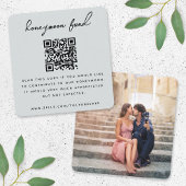 Honeymoon Fund | QR Code Foto Wedding Registry Begleitkarte