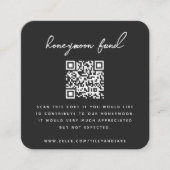 Honeymoon Fund | QR Code Foto Wedding Registry Begleitkarte (Vorderseite)