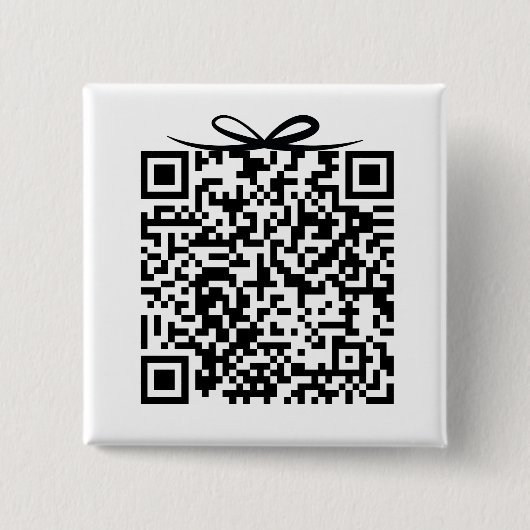 Honeymoon Fund QR-Code Geschenkbox mit Schleife Button (Vorderseite)
