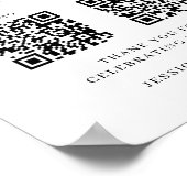 Honeymoon Fund - QR Code - Hochzeitsempfang Poster (Ecke)