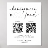 Honeymoon Fund - QR Code - Hochzeitsempfang Poster (Vorne)