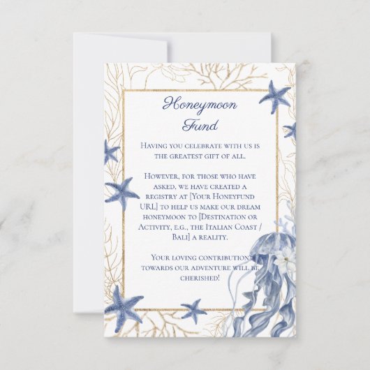 Honeymoon Fund QR Code Insert Card RSVP Karte (Vorderseite)