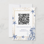 Honeymoon Fund QR Code Insert Card RSVP Karte (Rückseite)