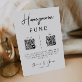 Honeymoon Fund QR Code Minimalistisch, Hochzeit Einladung