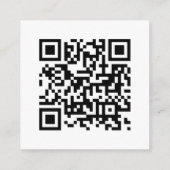 Honeymoon Fund | QR Code Minimalistische White Wed Begleitkarte (Rückseite)