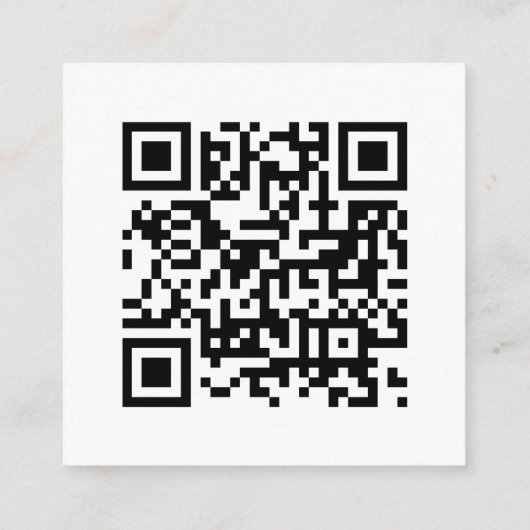 Honeymoon Fund | QR Code Minimalistische White Wed Begleitkarte (Rückseite)