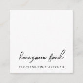 Honeymoon Fund | QR Code Minimalistische White Wed Begleitkarte (Vorderseite)