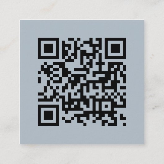 Honeymoon Fund | QR Code Modernes Wedding Blue Gra Begleitkarte (Rückseite)