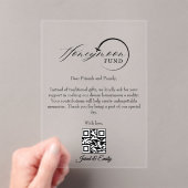 Honeymoon Fund Qr Code Reisefonds Anforderung Acryleinladungen (Insitu (Handheld))