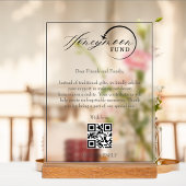 Honeymoon Fund Qr Code Reisefonds Anforderung Acrylschild