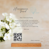 Honeymoon Fund Qr Code Reisefonds Anforderung Gesc Acrylschild