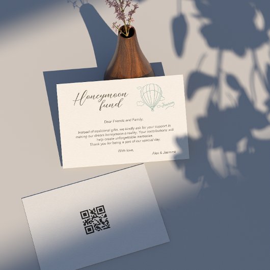 Honeymoon Fund Qr Code Reisefonds Anforderung Gesc Begleitkarte