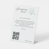 Honeymoon Fund Qr Code Reisefonds Anforderung Gesc Sockelschild (Vorderseite)