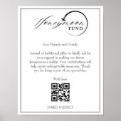 Honeymoon Fund Qr Code Reisefonds Anforderung Poster (Vorne)