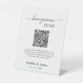 Honeymoon Fund QR-Code Schild Druckbar, (Vorderseite)