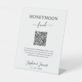 Honeymoon Fund QR Code Schild Druckbar, Hochzeit (Vorderseite)