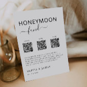 Honeymoon Fund QR Code Sign, Hochzeitsfeiertage in Einladung