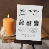 Honeymoon Fund QR Code Sign, Hochzeitsfeiertage in Einladung