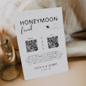Honeymoon Fund QR Code Sign, Hochzeitsfeiertage in Einladung
