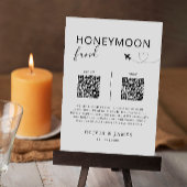 Honeymoon Fund QR Code Sign, Hochzeitsfeiertage in Einladung