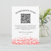 Honeymoon Fund QR Code Sign, Wedding Honeymoon Einladung (Stehend Vorderseite)