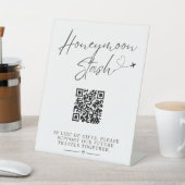Honeymoon Fund QR Code Tabletop Wedding Sign Sockelschild (In SItu)