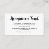 Honeymoon Fund QR Code Wedding Registry Geschenk Begleitkarte (Rückseite)