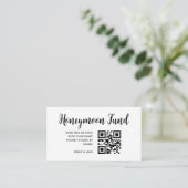 Honeymoon Fund QR Code Wedding Registry Geschenk Begleitkarte (Stehend Vorderseite)