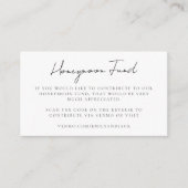 Honeymoon Fund QR Code Wedding Registry Geschenk Begleitkarte (Vorderseite)