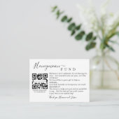 Honeymoon Fund Qr Karte mit Foto (Stehend Vorderseite)