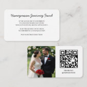 Honeymoon Fund QR Wedding Design Begleitkarte (Vorne/Hinten)