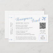 Honeymoon Fund Registry, die eine Well Request Car Begleitkarte (Vorne/Hinten)