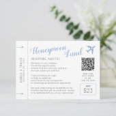 Honeymoon Fund Registry, die eine Well Request Car Begleitkarte (Stehend Vorderseite)