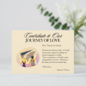 Honeymoon Fund Registry Qr Code Wedding Gift Begleitkarte (Stehend Vorderseite)