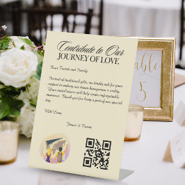 Honeymoon Fund Registry Qr Code Wedding Gift Sockelschild