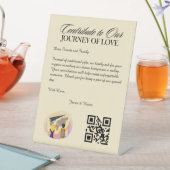 Honeymoon Fund Registry Qr Code Wedding Gift Sockelschild (In Situ)
