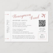 Honeymoon Fund Registry Wish Request Begleitkarte (Vorderseite)